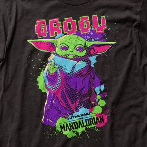 Star Wars Mandalorian Neon Retro T-Shirt ShirtsNThingsAZ Grogu –