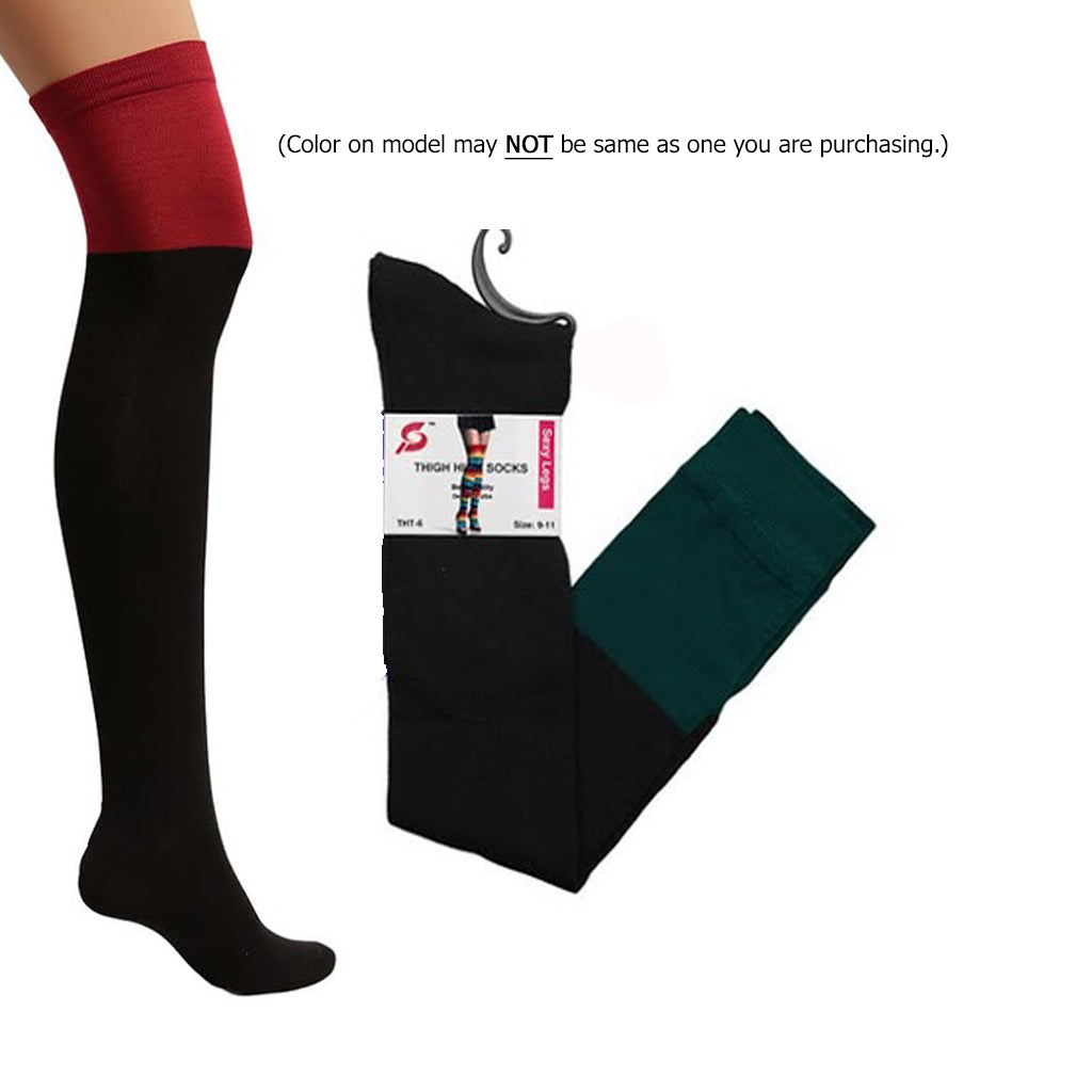 Thigh-Hi Black w/ Green Top Stockings – ShirtsNThingsAZ