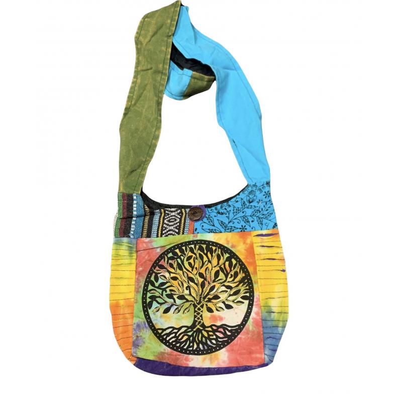 Women's Hippie Crossbody Bag Nepal Sling Bag 100% Cotton 