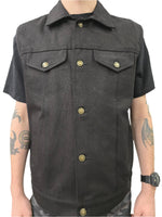 (Battle Vest) Black Denim Vest