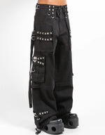 Stud Zip Off Pant Blk