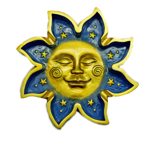 Ashtray-Sun w/Stars Blue-Gold