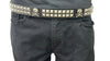 1 1/2" 2 Row Studded Skull Belt