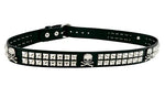 1 1/2" 2 Row Studded Skull Belt