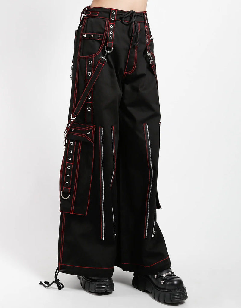 Back Up Skull Pant Blk/Red Stit