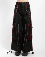 Back Up Skull Pant Blk/Red Stit