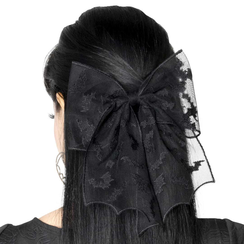 Bat Lace Hair Bow