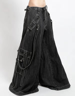 Booster Strap Pant Blk Denim