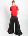 Booster Strap Pant Blk Denim