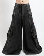 Booster Strap Pant Blk Denim