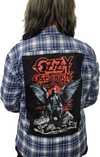 Blue Ozzy wings Custom Flannel