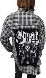 Blk/Wht Ghost Custom Flannel