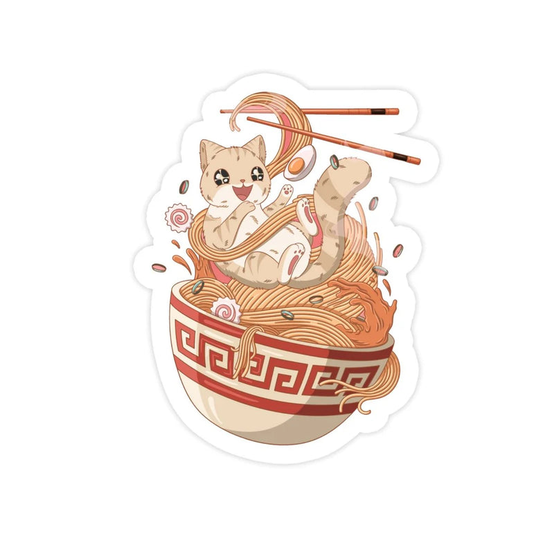 Cute Ramen Kitty Sticker