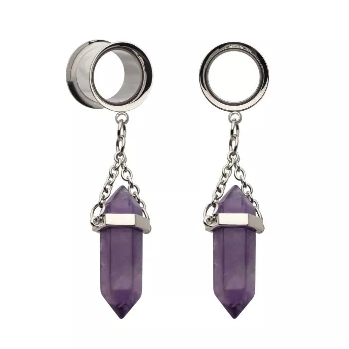 Double Flare Dangle Amethyst St