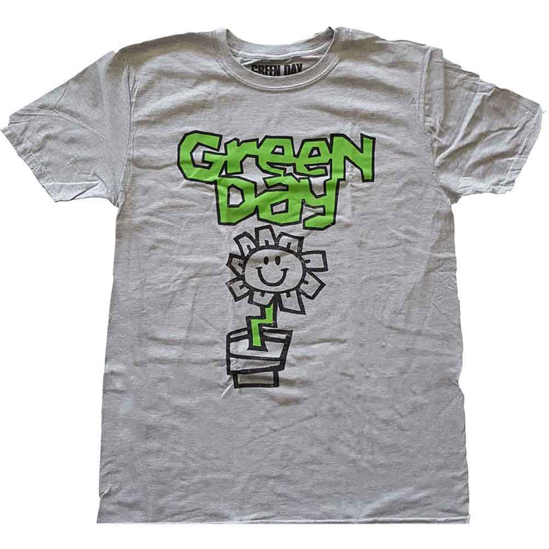 Green Day Flower Pot Gray T