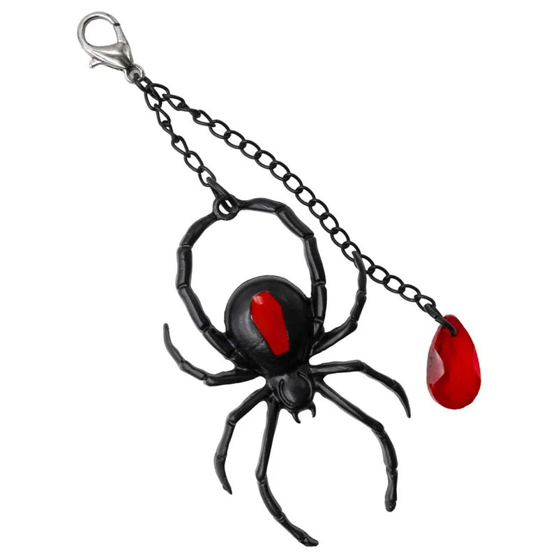 Spider Charm Web Clip Black