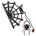 Spider Charm Web Clip Black