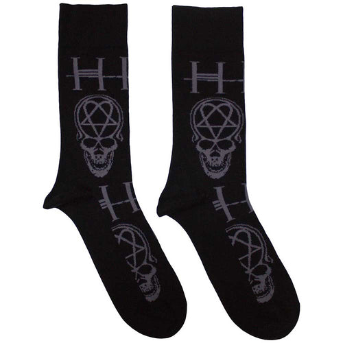 Him Heartagram Skull Socks