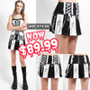 Deathnote Rem Skirt Blk/Wht