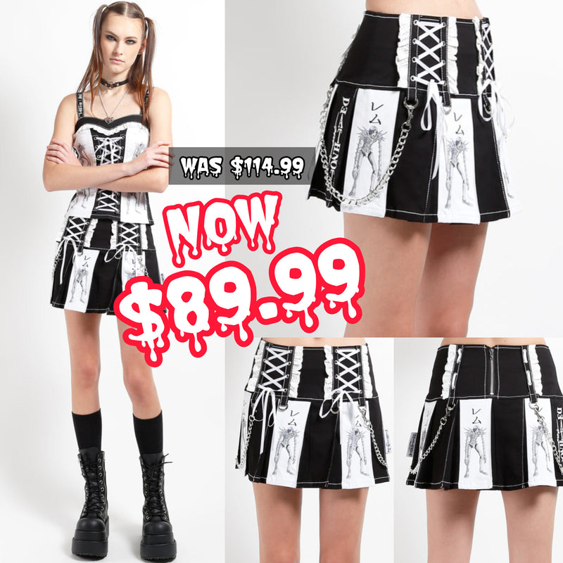 Deathnote Rem Skirt Blk/Wht