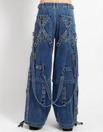 Indigo Blue Denim X-Strap Pant