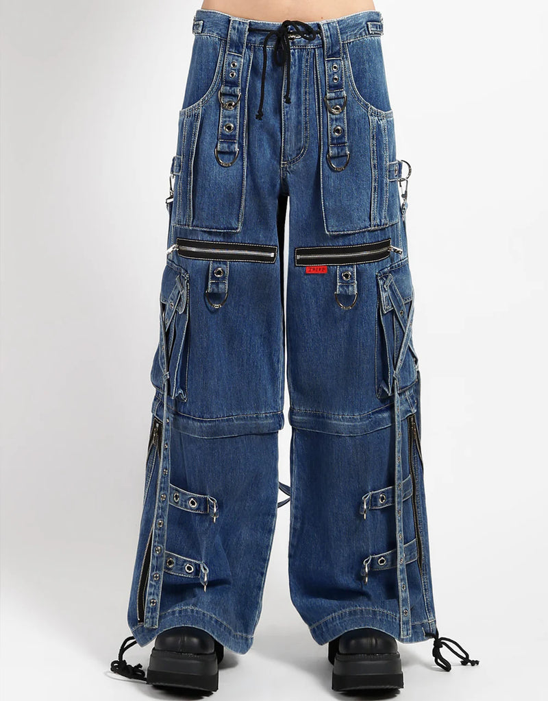 Indigo Blue Denim X-Strap Pant