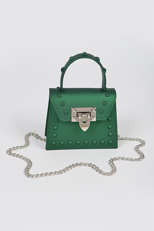 Jelly Mini Green Handle Bag