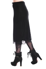 Keir Mesh Long Skirt Black