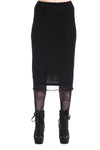 Keir Mesh Long Skirt Black