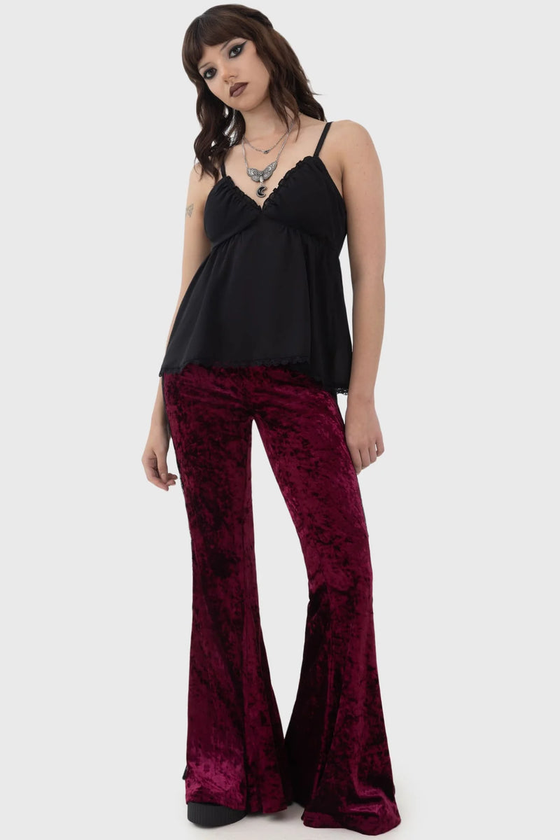 Laced Death Burgundy Flares