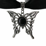 NK-Butterfly Choker w/Black Gem