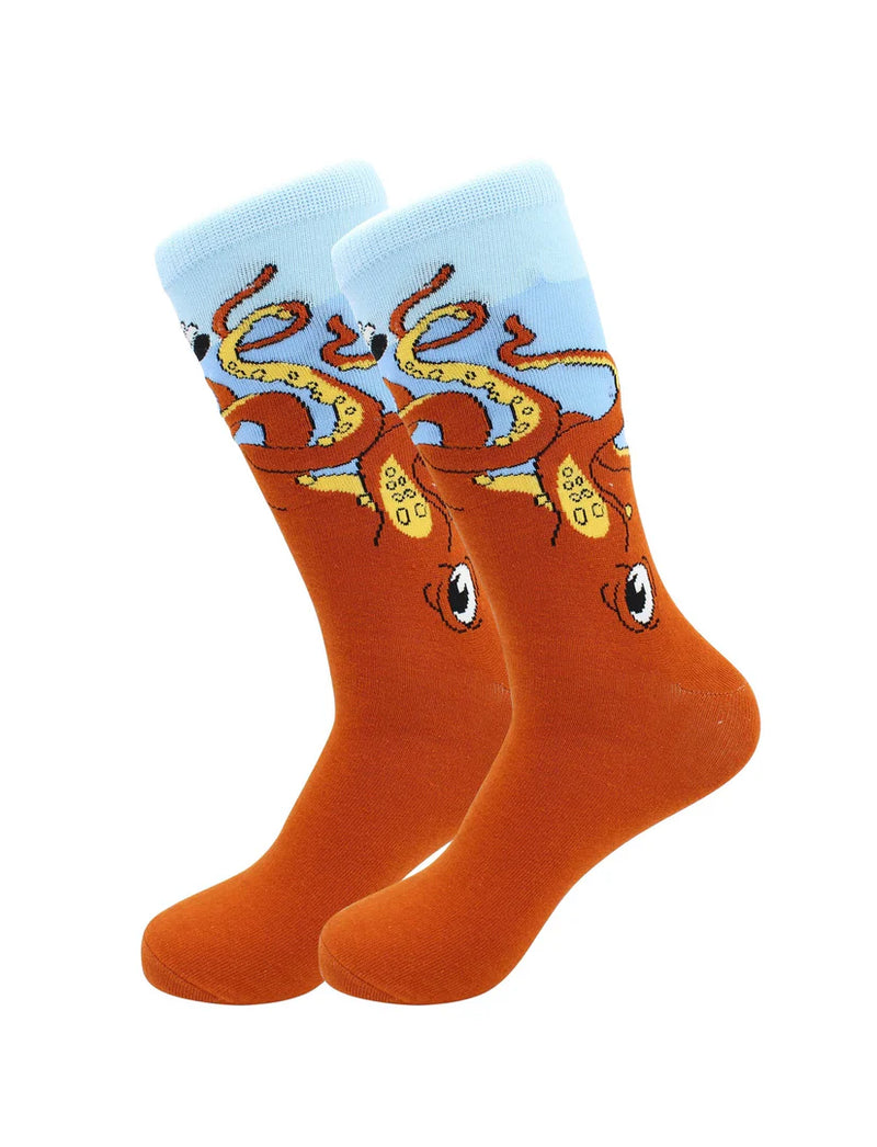 Octopus Orange Socks