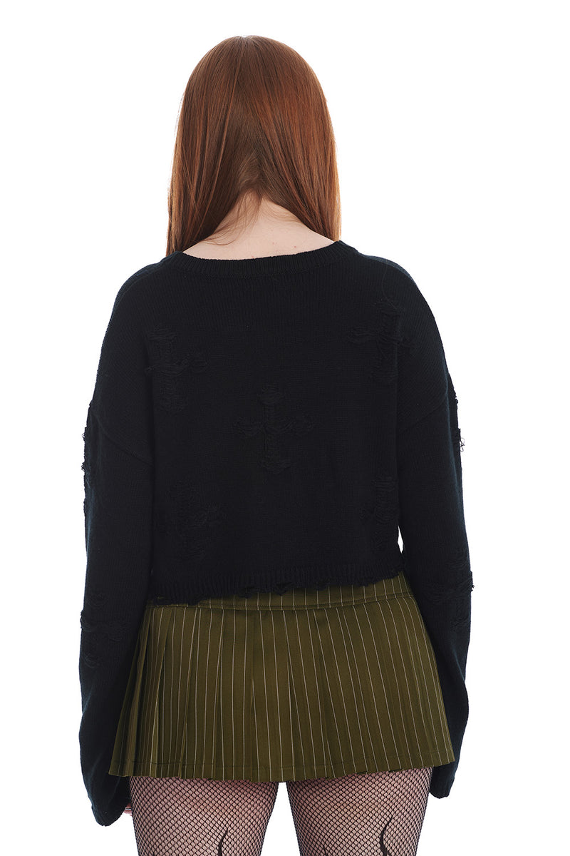 Onyx Bow Sweater Blk