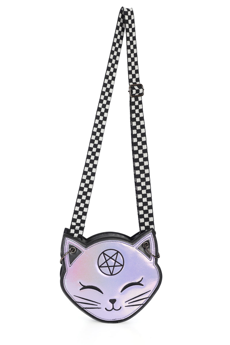 Pochi Cat Lilac Shoulder Bag