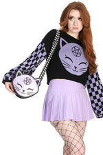 Pochi Cat Lilac Shoulder Bag