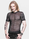 Punk Mesh Short Sleeve T-Shirt