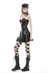 Punk Plaid Rebel PU Dress