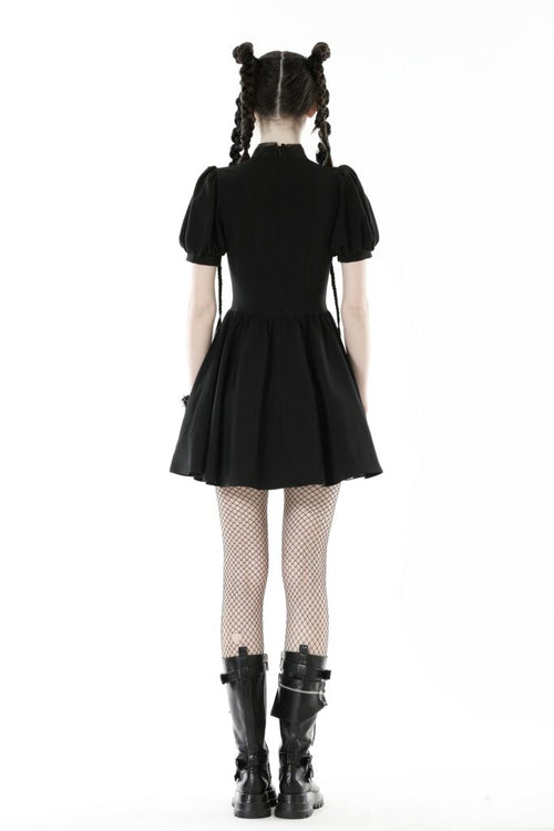 Punk Rock Buckle Lace Up Dress