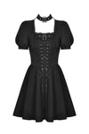 Punk Rock Buckle Lace Up Dress