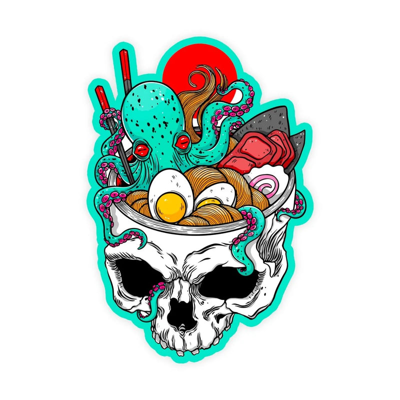 Ramen Skull Sticker