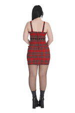 Rebel Riot Check Dress Red