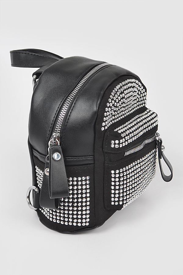 Rhinestone Backpack Black ShirtsNThingsAZ