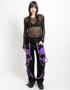 Scare Pant Blk/Purple BIG Skull