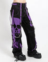 Scare Pant Blk/Purple BIG Skull