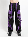 Scare Pant Blk/Purple BIG Skull