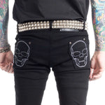 Skeleton Skinny Jeans (White)