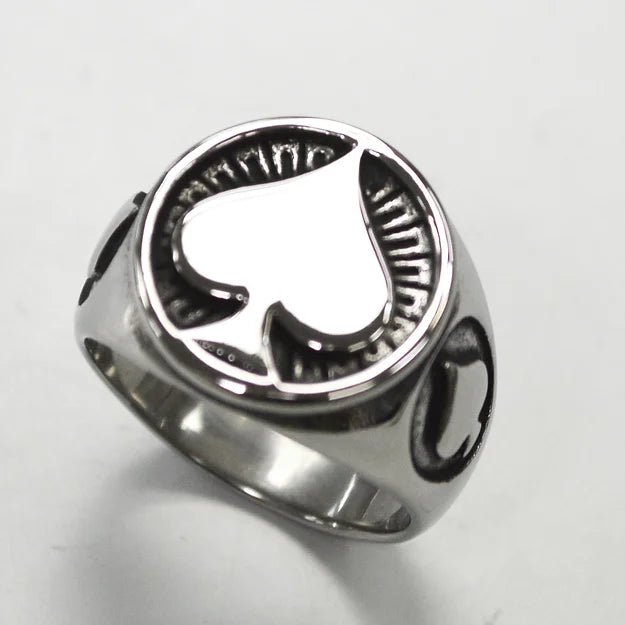 Spade in Circle Ring