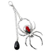 Spider Charm Web Clip Silver