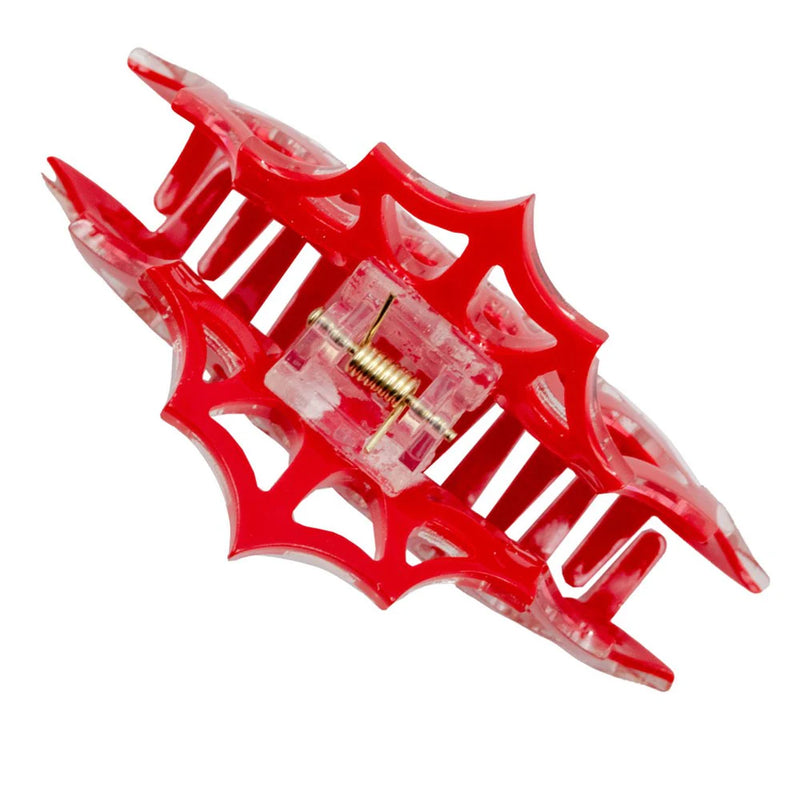 Spiderweb Hair Claw Clip Red