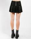 Spike Pleated Skirt Black